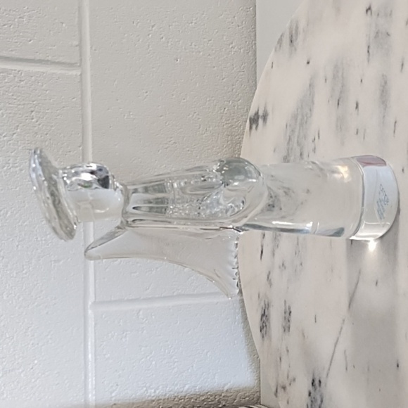 Vintage 9" Tall Clear Lead Chrystal Christmas Angel 2.24LB - Picture 3 of 16